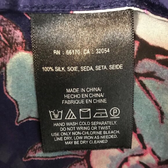 Leifsdottir Anthropologie Cotati Silk Dramatic Floral Print Sheer Blouse 6 Top - Picture 6 of 6